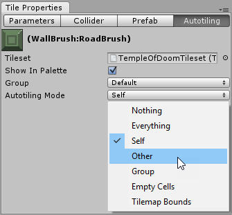 Brush Autotiling Properties