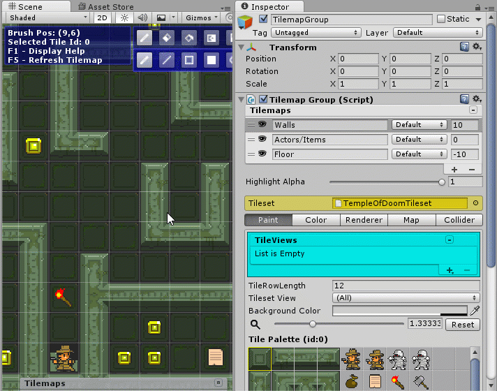 Configuring the Tilemap Walls to generate 2D edge colliders