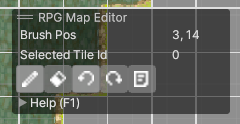 The RPG Map Editor overlay with its tool buttons