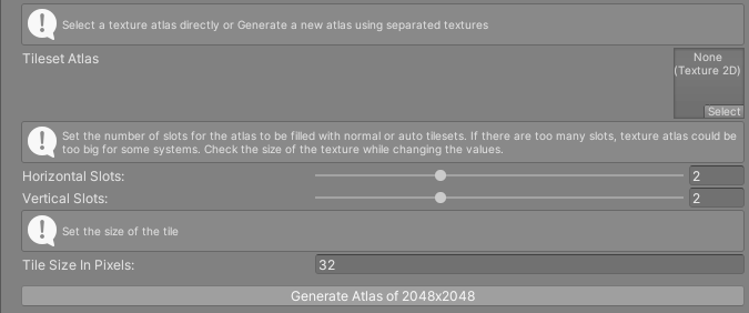 A new AutoTileset before its atlas exists